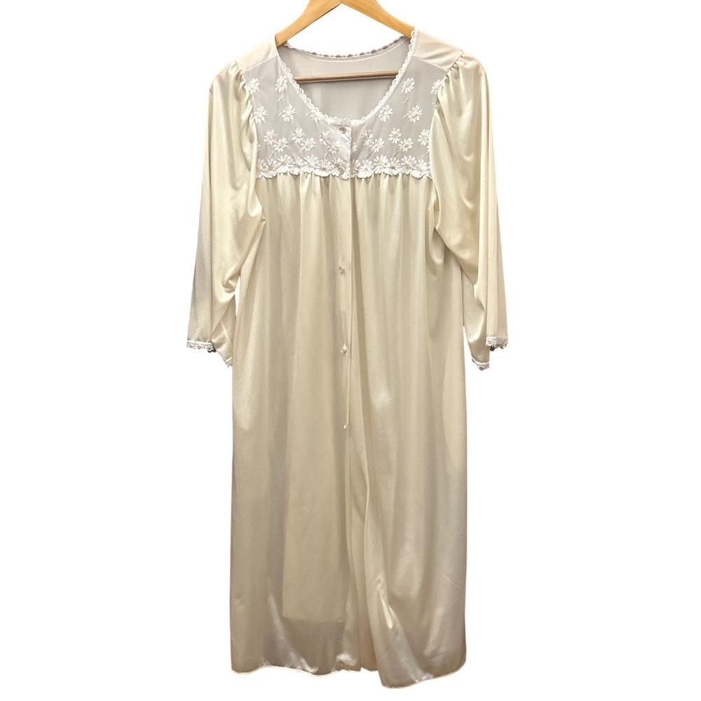 Vintage Sleepwear Shadowline Nightgown Cottagecore Grandma Core Coquette Retro - Picture 1 of 5